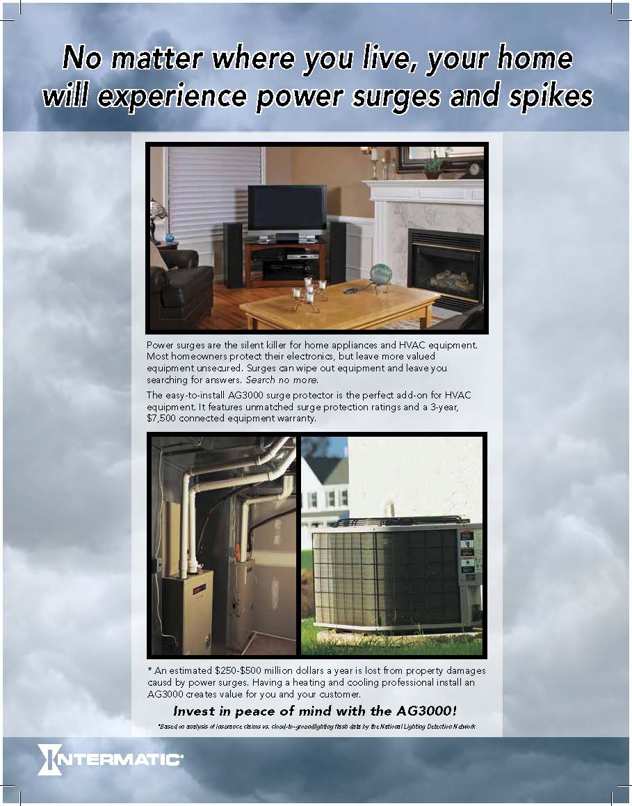 Surge Protector 120/240VAC For All Heating and Air Conditioning Applications AG3000